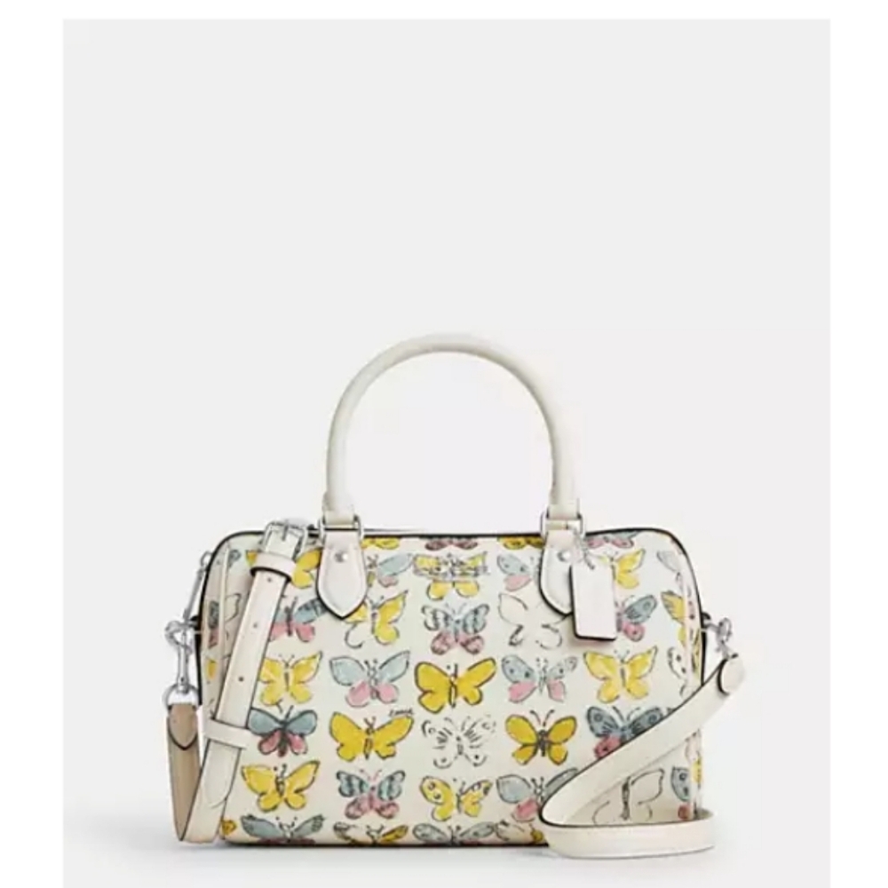 Coach Rowan Butterflies Print Satchel